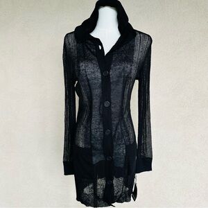 Dolce Cabo Black Button-Up Cardigan Sz S NWT